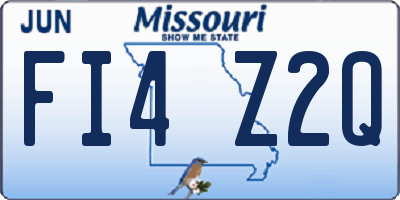 MO license plate FI4Z2Q