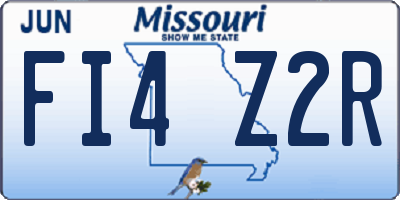 MO license plate FI4Z2R
