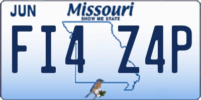 MO license plate FI4Z4P
