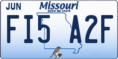 MO license plate FI5A2F