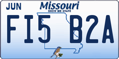 MO license plate FI5B2A