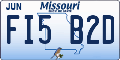 MO license plate FI5B2D