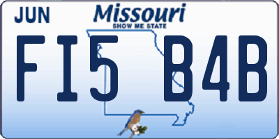 MO license plate FI5B4B