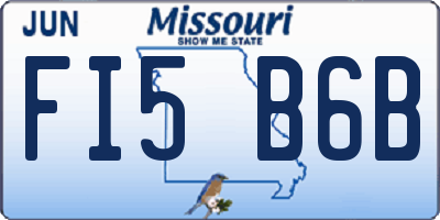 MO license plate FI5B6B