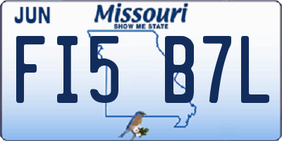 MO license plate FI5B7L