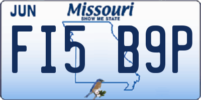 MO license plate FI5B9P