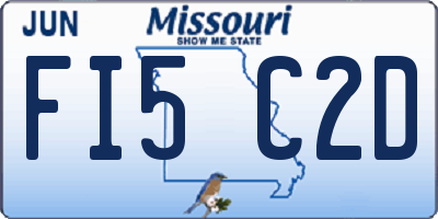 MO license plate FI5C2D