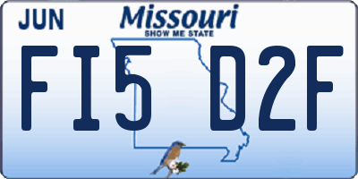 MO license plate FI5D2F