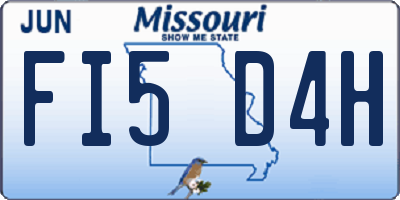 MO license plate FI5D4H