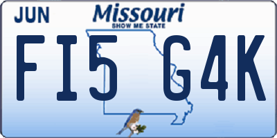 MO license plate FI5G4K
