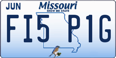 MO license plate FI5P1G