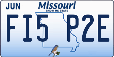 MO license plate FI5P2E