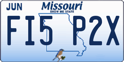 MO license plate FI5P2X