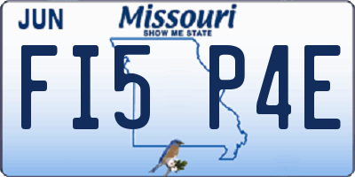 MO license plate FI5P4E