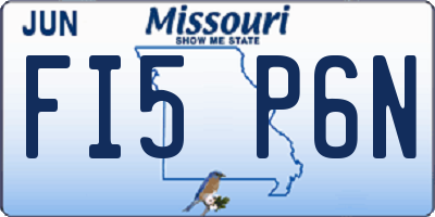 MO license plate FI5P6N