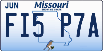 MO license plate FI5P7A