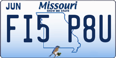 MO license plate FI5P8U