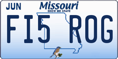 MO license plate FI5R0G
