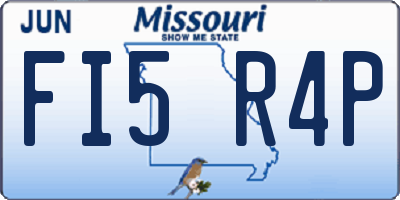 MO license plate FI5R4P
