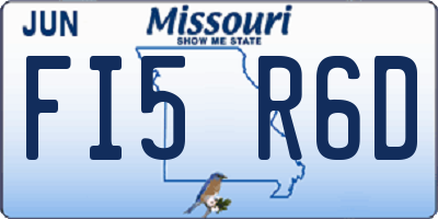 MO license plate FI5R6D