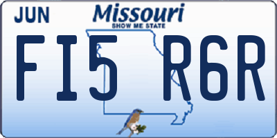 MO license plate FI5R6R