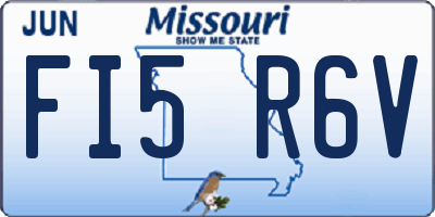 MO license plate FI5R6V