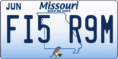 MO license plate FI5R9M