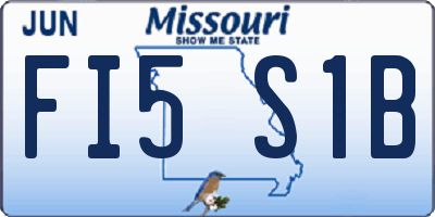 MO license plate FI5S1B