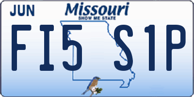 MO license plate FI5S1P