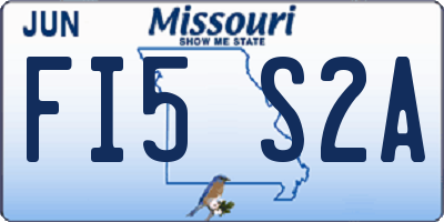 MO license plate FI5S2A
