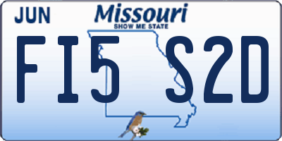 MO license plate FI5S2D