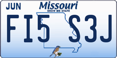 MO license plate FI5S3J
