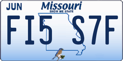 MO license plate FI5S7F