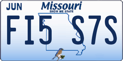 MO license plate FI5S7S
