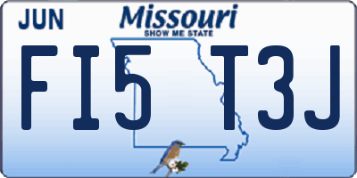 MO license plate FI5T3J