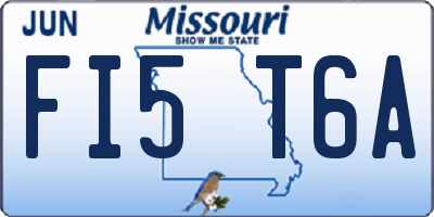 MO license plate FI5T6A
