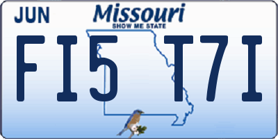 MO license plate FI5T7I