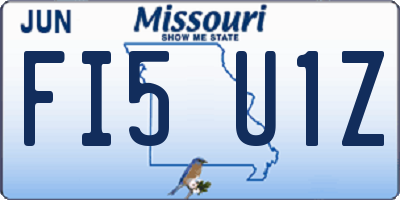 MO license plate FI5U1Z