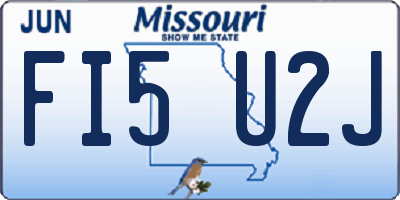MO license plate FI5U2J