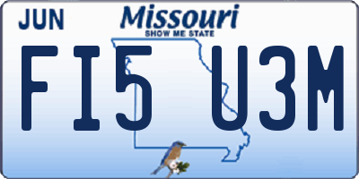 MO license plate FI5U3M