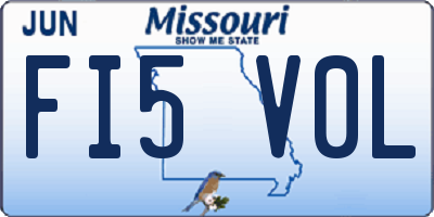 MO license plate FI5V0L