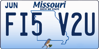 MO license plate FI5V2U