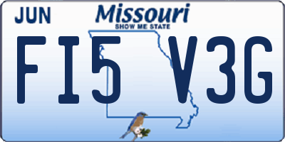 MO license plate FI5V3G