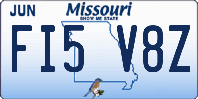 MO license plate FI5V8Z