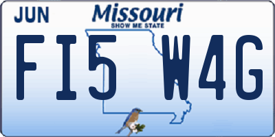 MO license plate FI5W4G