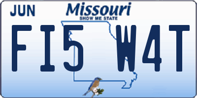 MO license plate FI5W4T