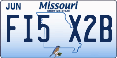 MO license plate FI5X2B