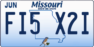MO license plate FI5X2I