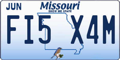 MO license plate FI5X4M