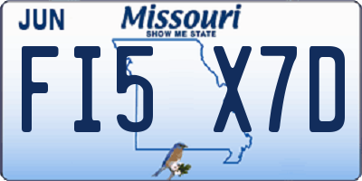 MO license plate FI5X7D